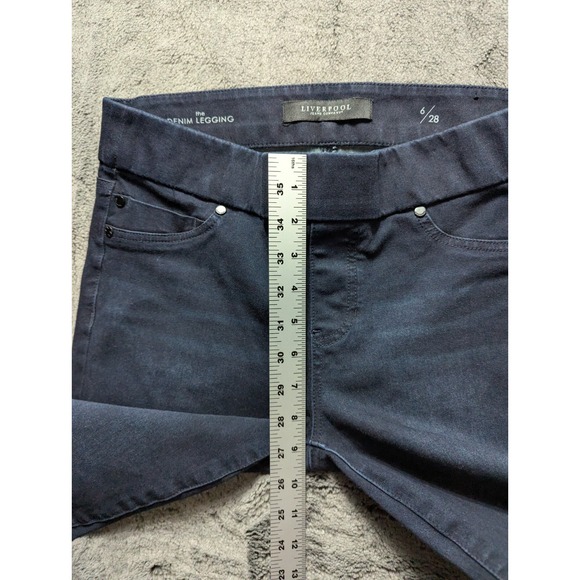 Liverpool The Legging Denim Pull On Jeans Women's Size 6/28 Dark Wash - Picture 7 of 13
